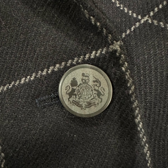 Zara Black with grey windowpane stripe blazer - Picture 4 of 10